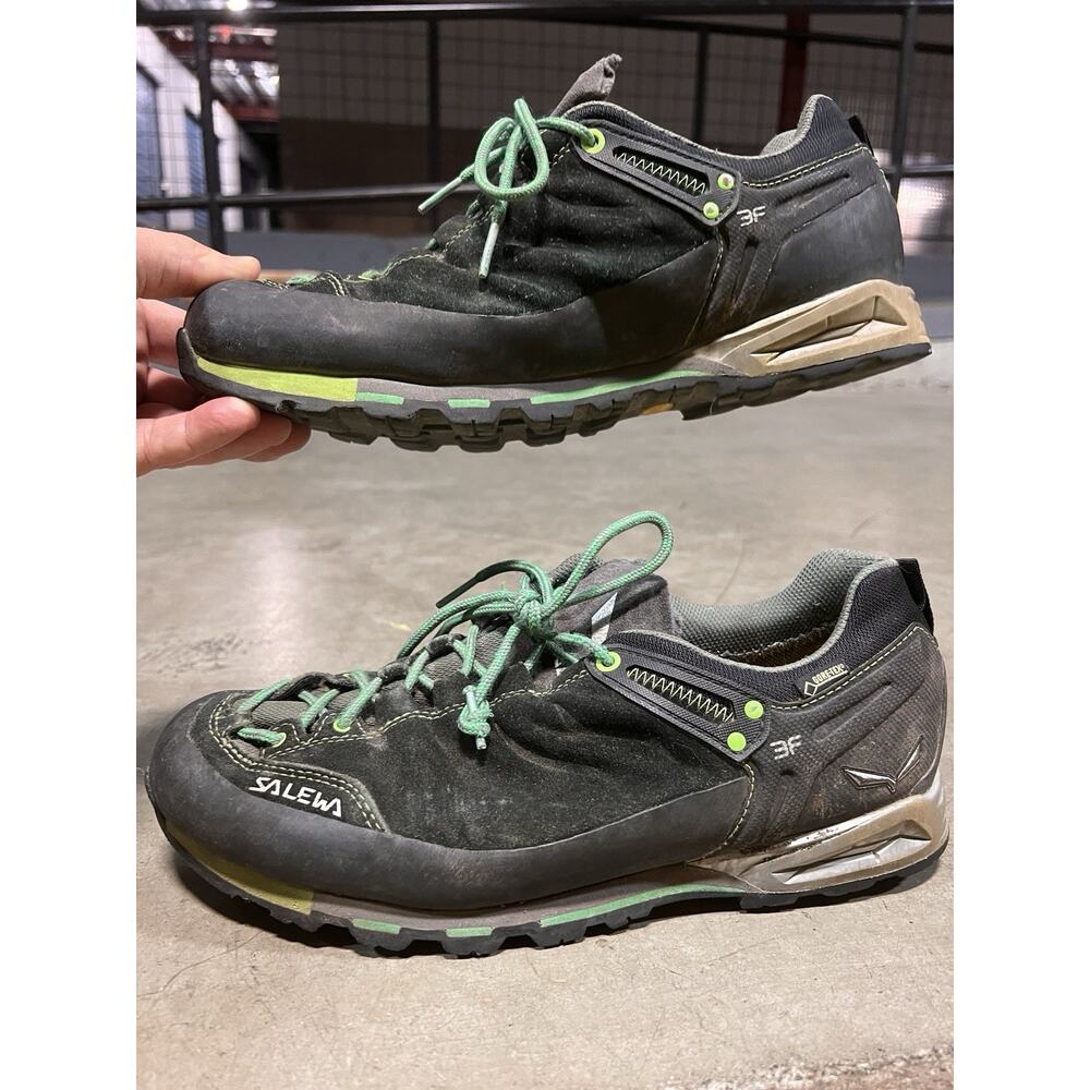 Salewa MS MTN Trainer GTX 3F size 10.5 Black Gore-Tex Vibram Soles Suede Leather